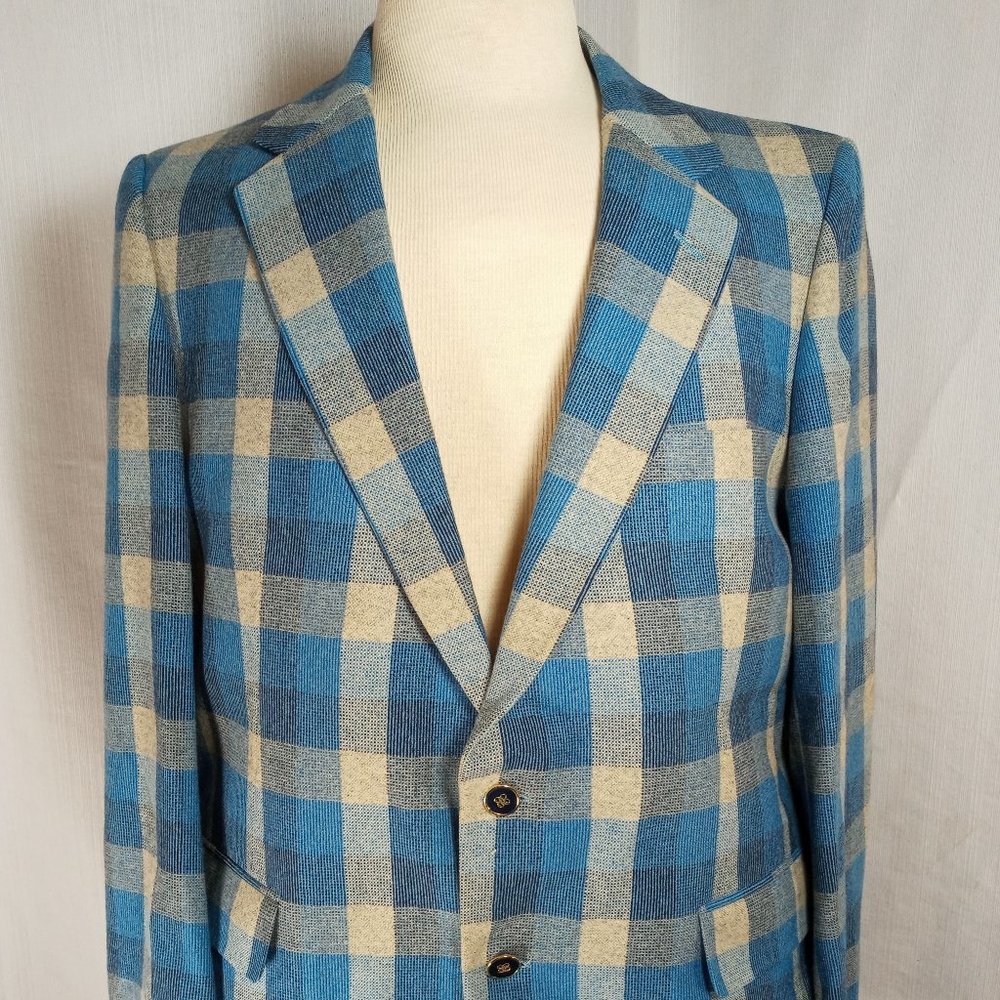 Vintage Lebow Clothes 100% Cashmere Plaid Blazer
